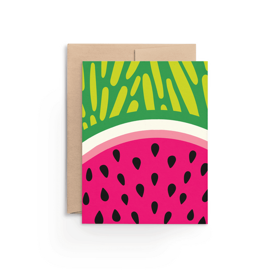Wavy Watermelon Card