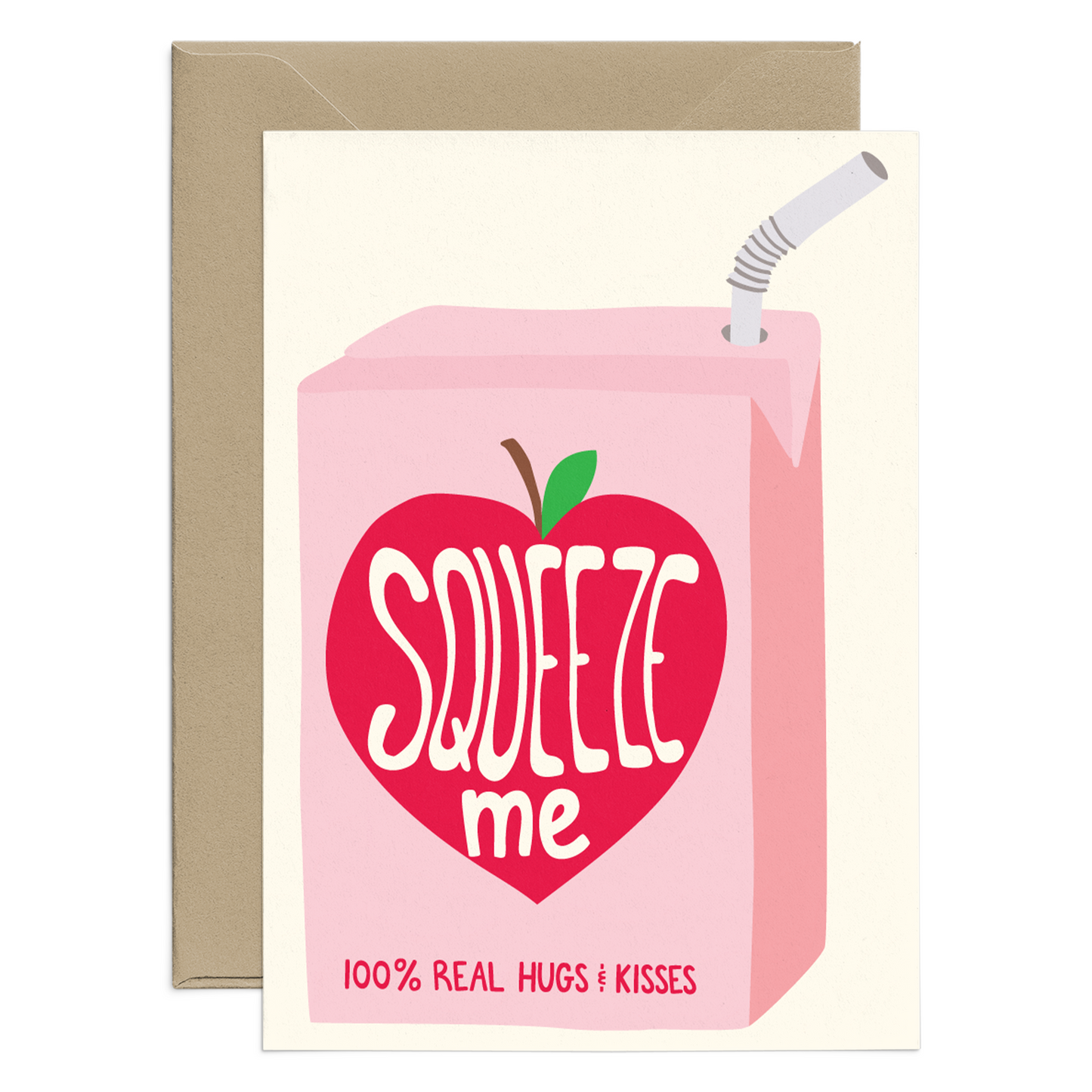 Squeeze Me Juice Box Valentine Mini Card