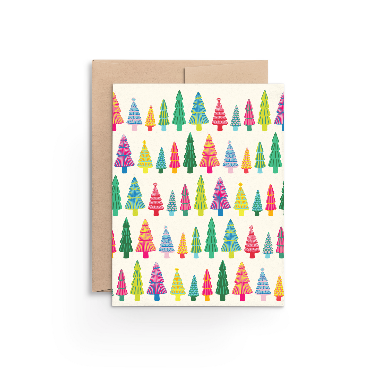 Vintage Illustrated Glass Trees Card
