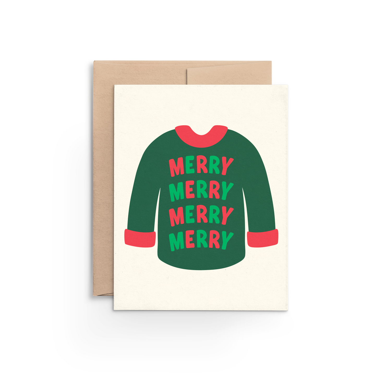 Merry Merry Merry Christmas Sweater Card