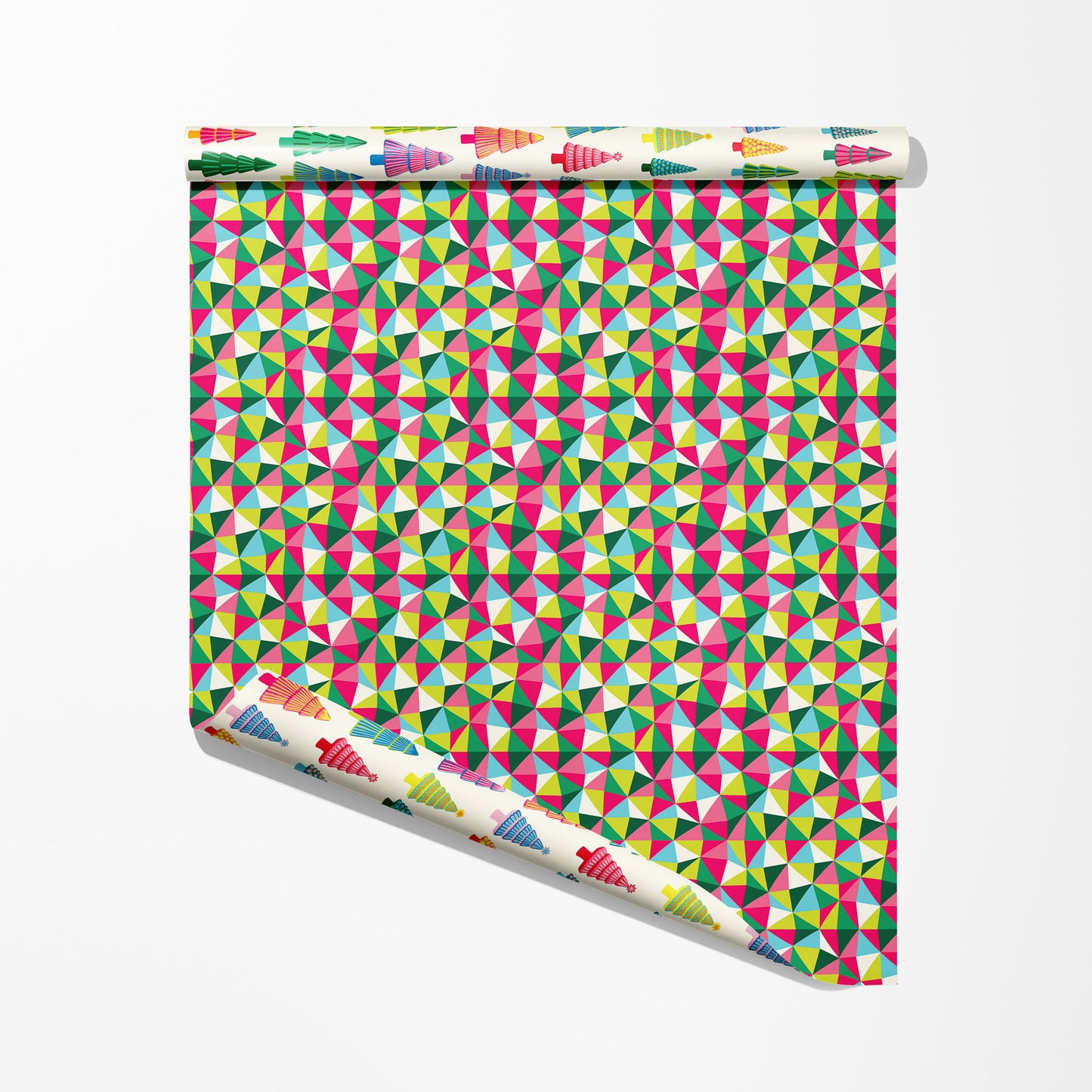 Glass Trees & Christmas Disco Double Sided Wrapping Paper