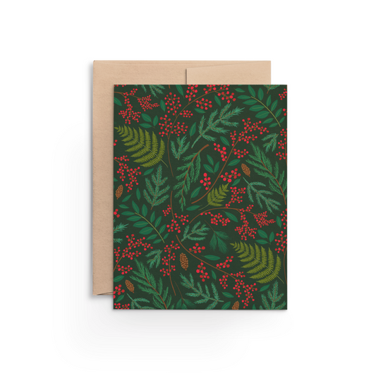 Winter Berry Botanical Card