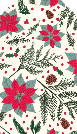 Poinsettia Gift Tags