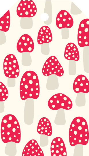 Mushroom Toadstool Gift Tags