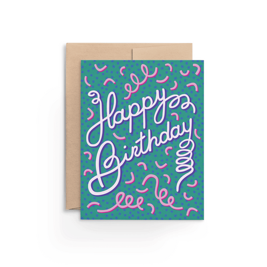 Confetti Happy Birthday Card