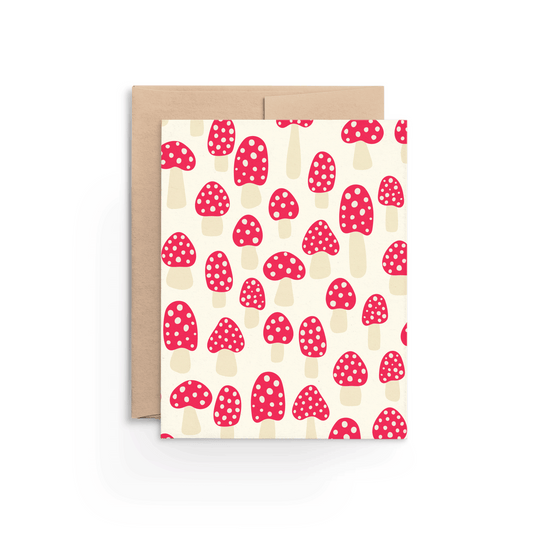 Mushroom Toadstool Card