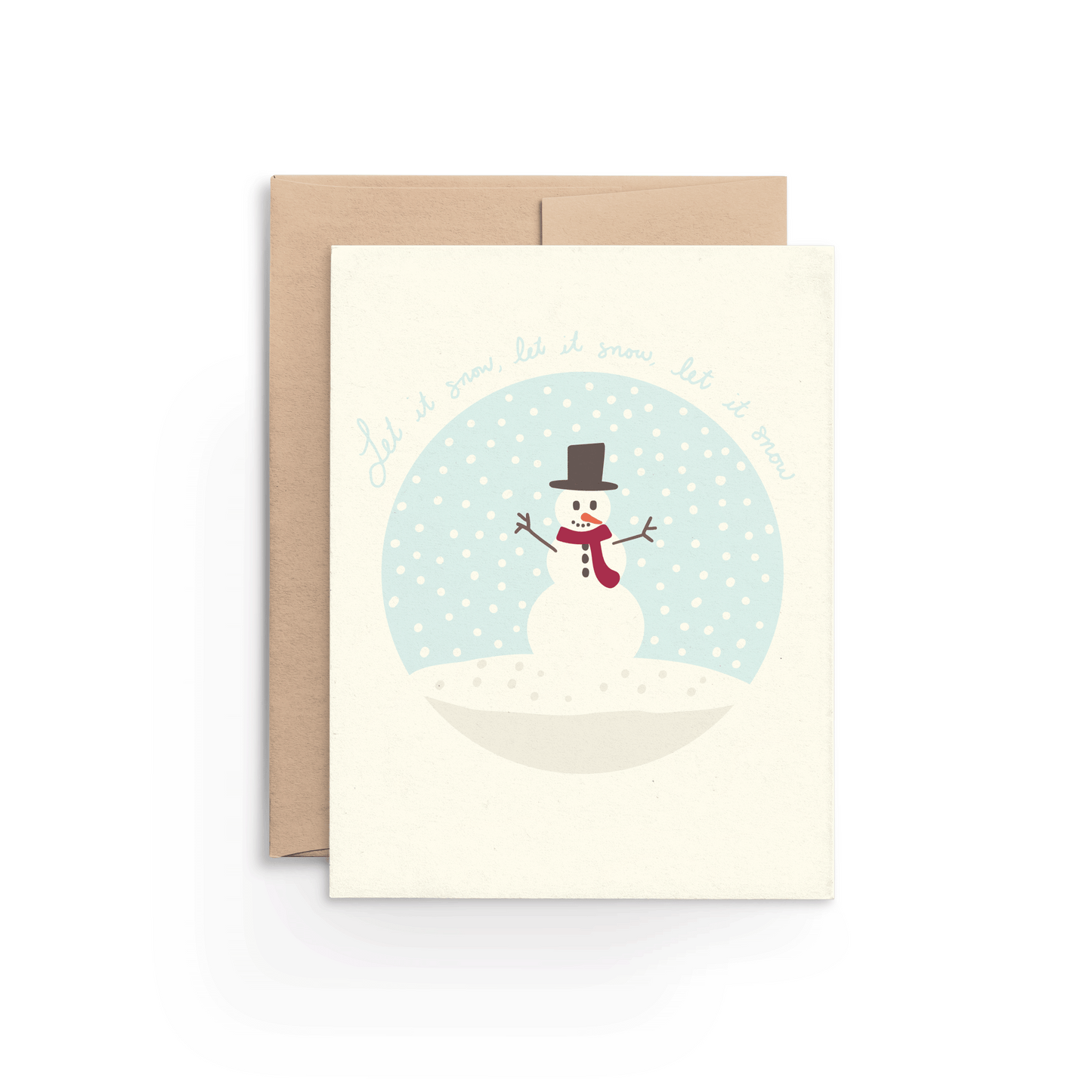 Let It Snow Snowman Card