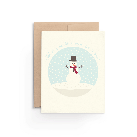 Let It Snow Snowman Card