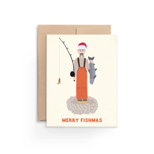Merry Fishmas Santa Card