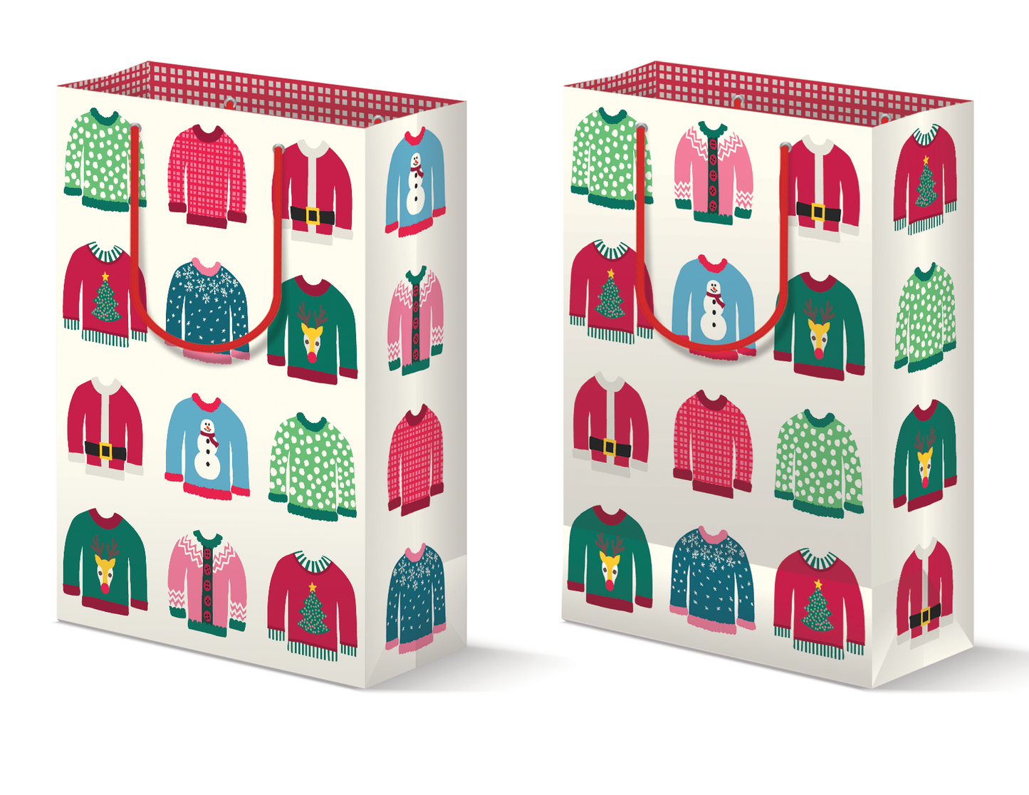 Ugly Sweater Christmas Gift Bag