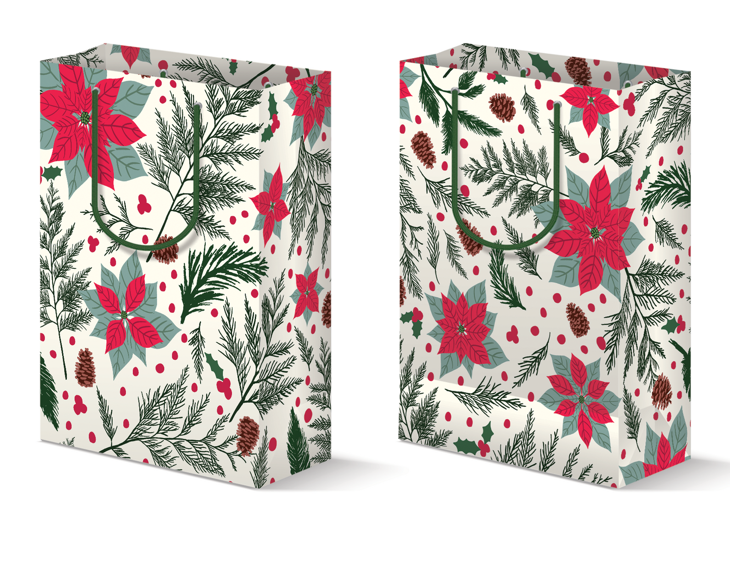 Poinsettia Gift Bag