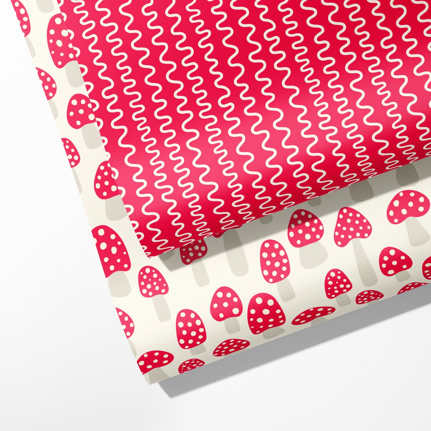 Mushrooms & Squiggles Double Sided Wrapping Paper