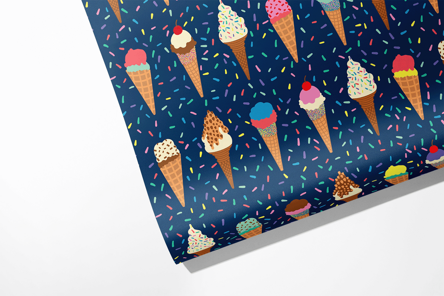 Ice Cream Cone Wrapping Paper