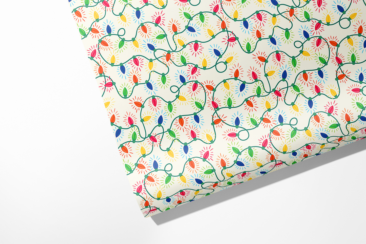 Merry & Bright Christmas Lights Wrapping Paper