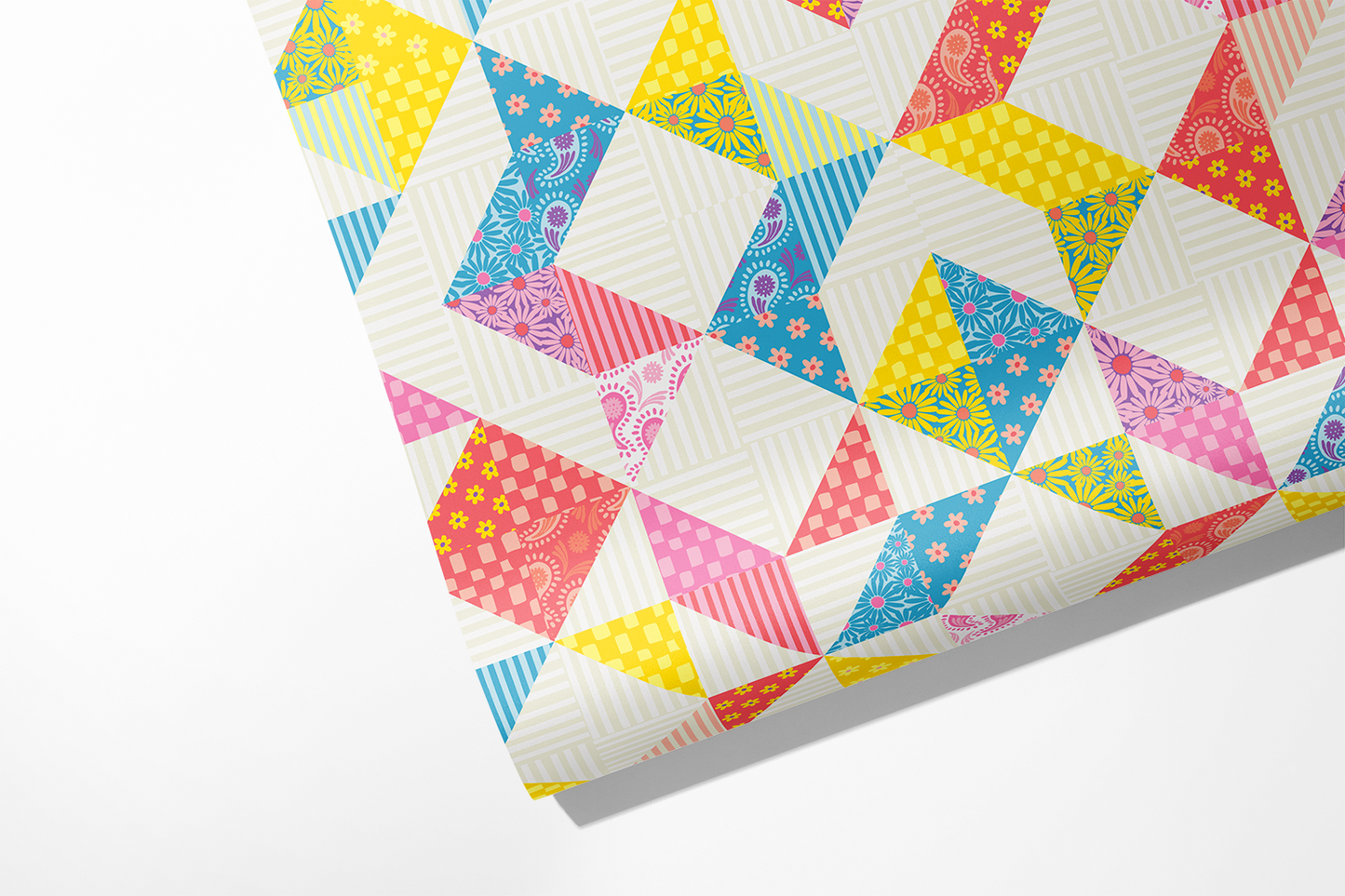Patchwork Quilt Wrapping Paper