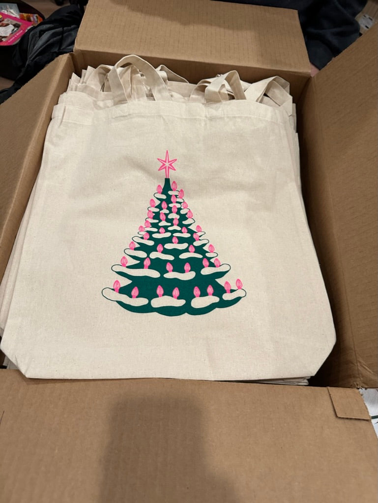 Ceramic Tree Christmas Tote Bag