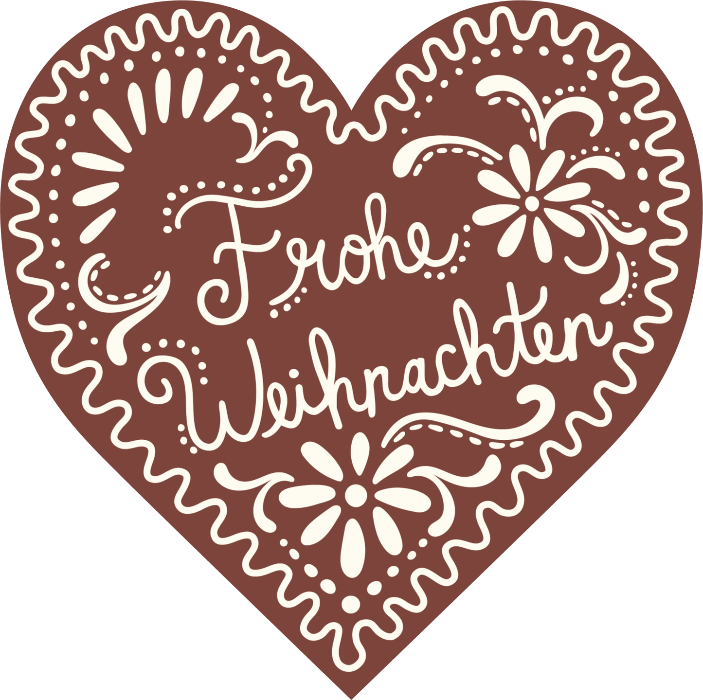 Heart Card Frohe Weihnachten