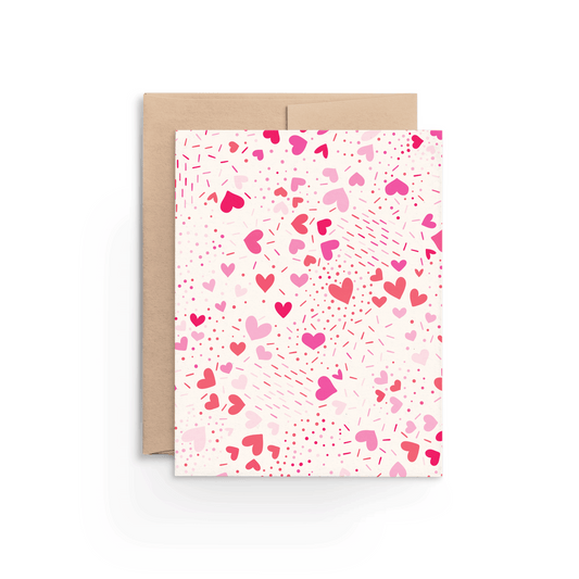 Heart Sprinkles Valentine Card