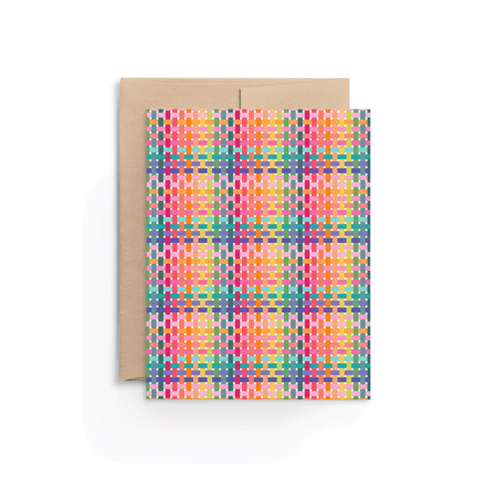 Rainbow Weave Card