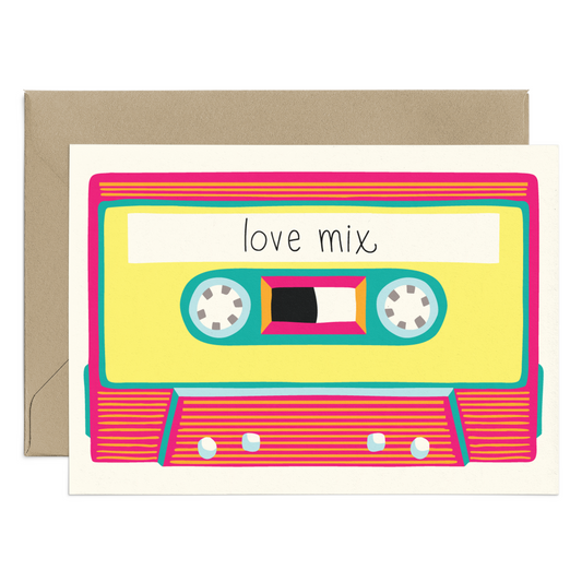Love Mix Cassette Tape Mini Card