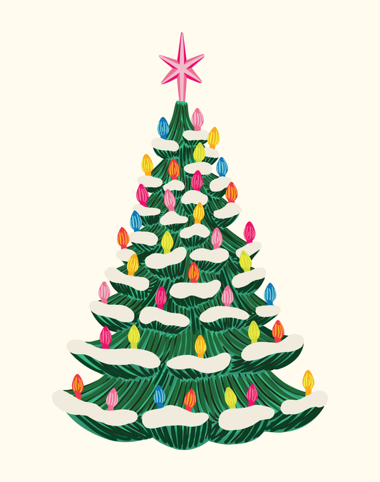 Christmas Ceramic Tree Art Print