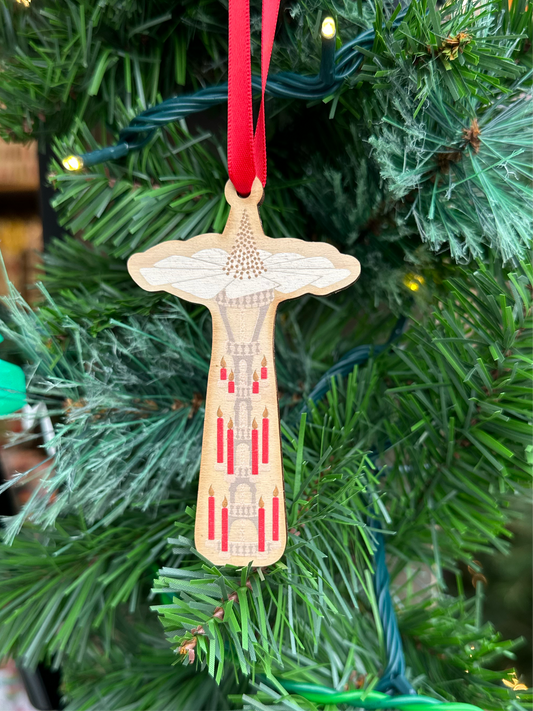 Pyramid Wood Ornament