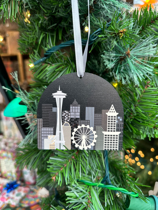 Seattle Skyline Wood Ornament