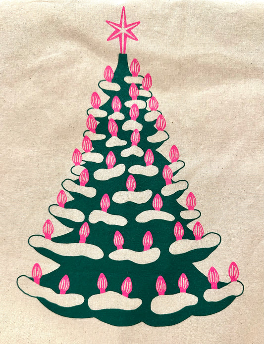 Ceramic Tree Christmas Tote Bag