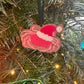 Sandy Claws Santa Crab Wood Ornament