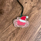 Sandy Claws Santa Crab Wood Ornament