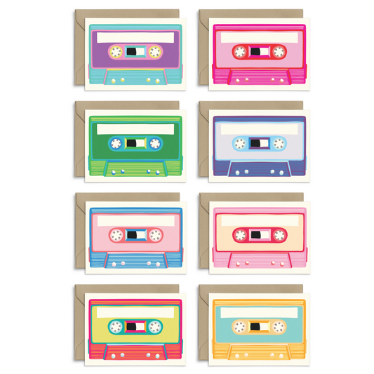 Cassette Tape Mixed Pack of Mini Cards