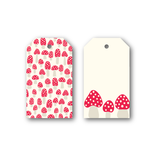 Mushroom Toadstool Gift Tags