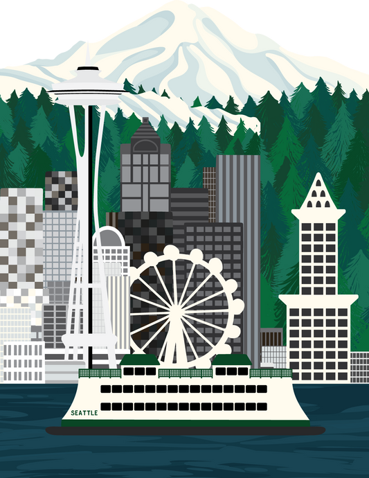 Seattle Skyline Card