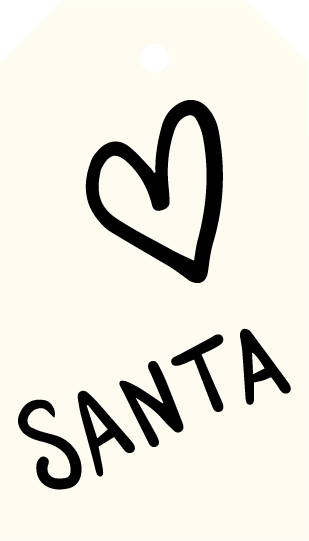 Heart Santa Gift Tags