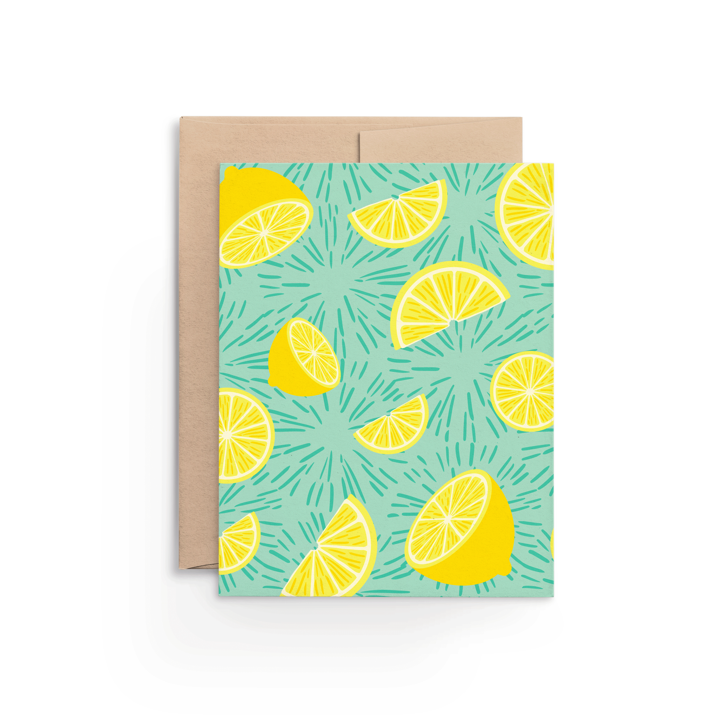 Lemon Bluecard Lemon Slice Card – Happy People Paper Goods