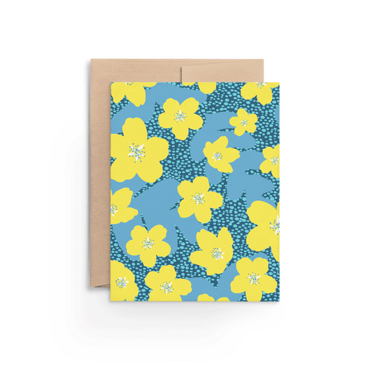 Cherry Blossoms in Blue Card