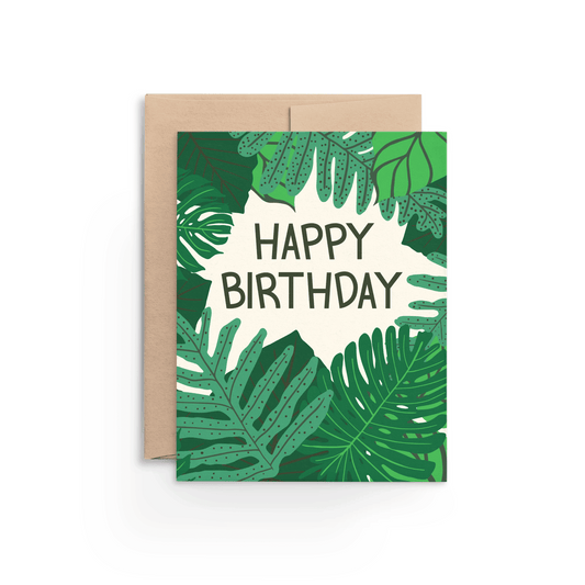 Tropical Leaf Birthday Card