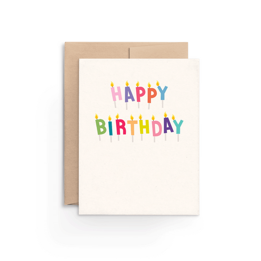 Happy Birthday Letter Candle Card