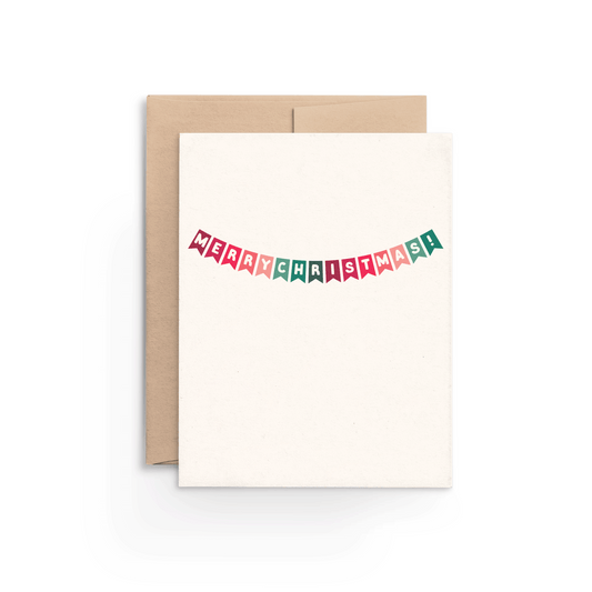 Merry Christmas Bunting Card