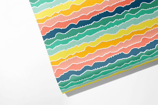 Breeze Pink Rainbow Wrapping Paper
