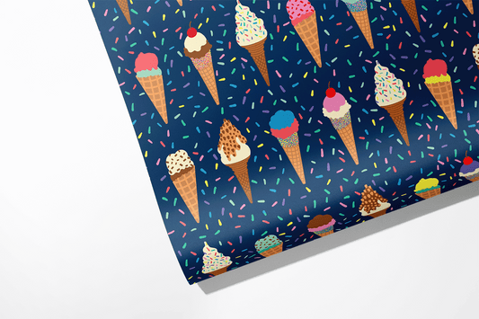 Ice Cream Cone Wrapping Paper