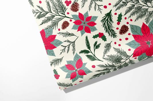 Poinsettia Wrapping Paper