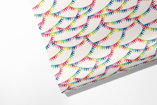 Rainbow Bunting Wrapping Paper